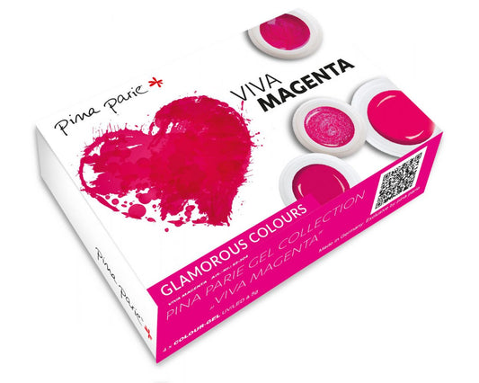 Set barvnih gelov "VIVA MAGENTA" - 4 x 5g barvnega gela